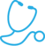 Stethoscope icon representing diagnostics or remote health monitoring
