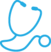 Stethoscope icon representing diagnostics or remote health monitoring