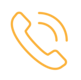 Telephone receiver icon with sound waves